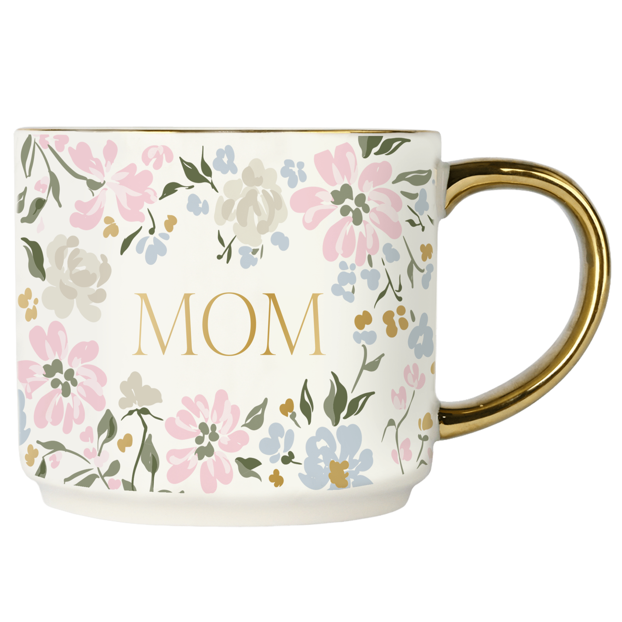 The Mom Mug | 14 oz Gold Handle Mugs