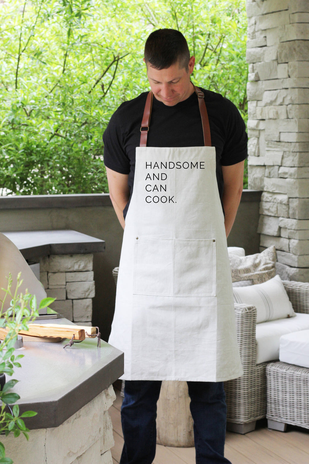 "Handsome and Can Cook" Chef Apron