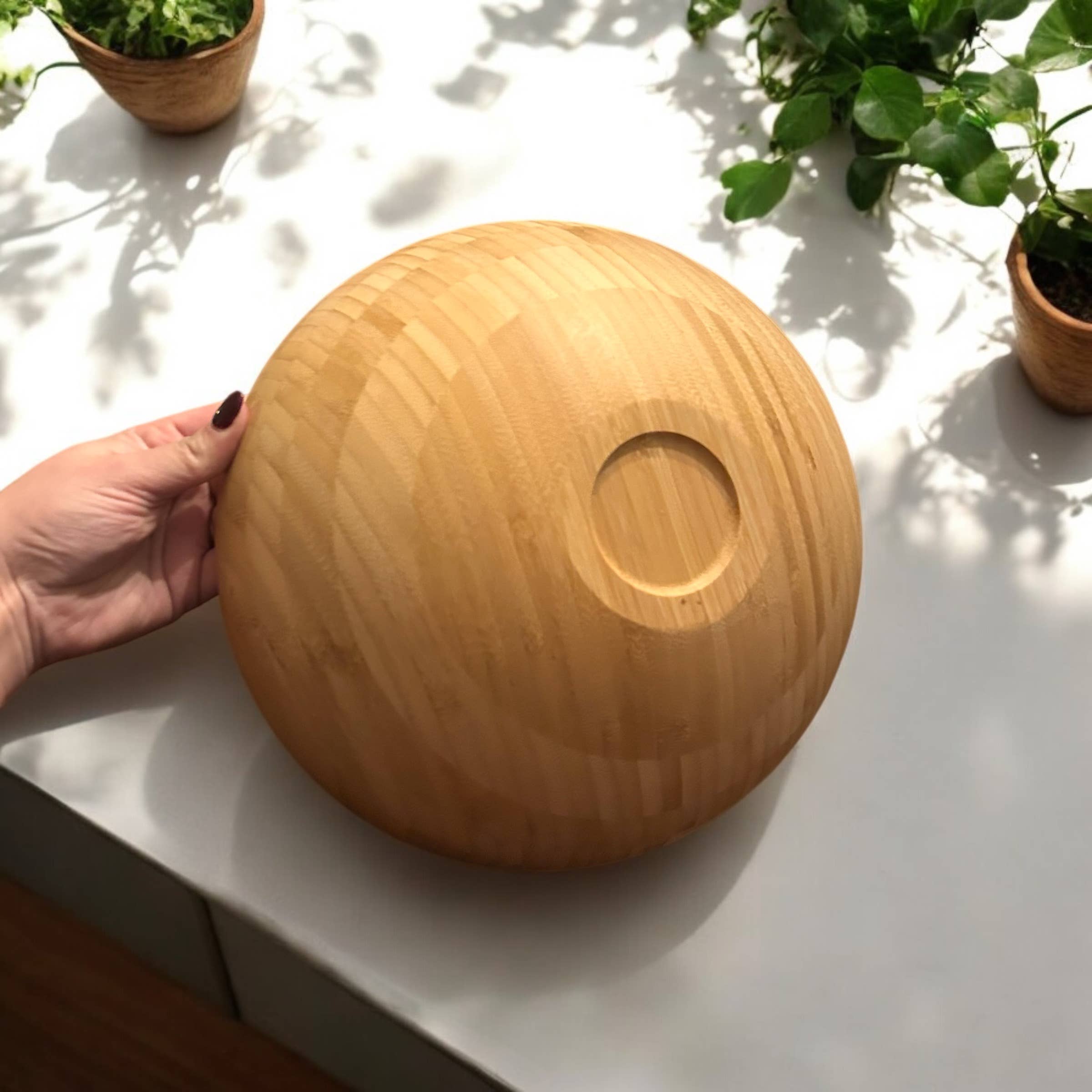 Large Bamboo Serving Bowl