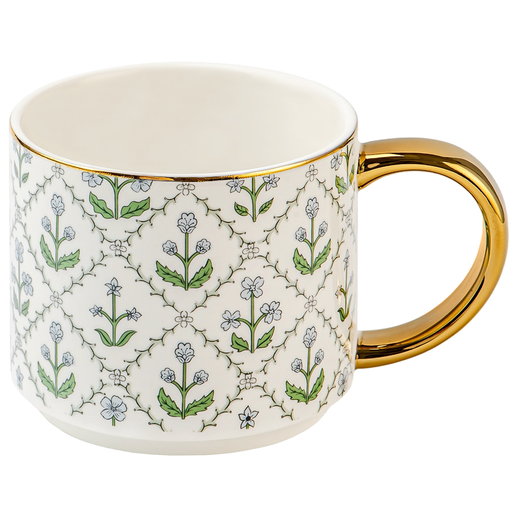 Floral Quilt Mug 14oz | Something Blue