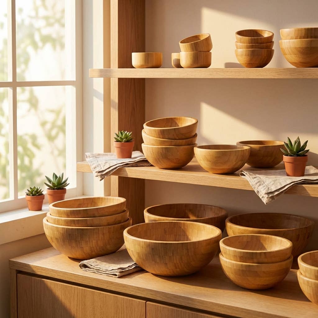 Large Bamboo Serving Bowl