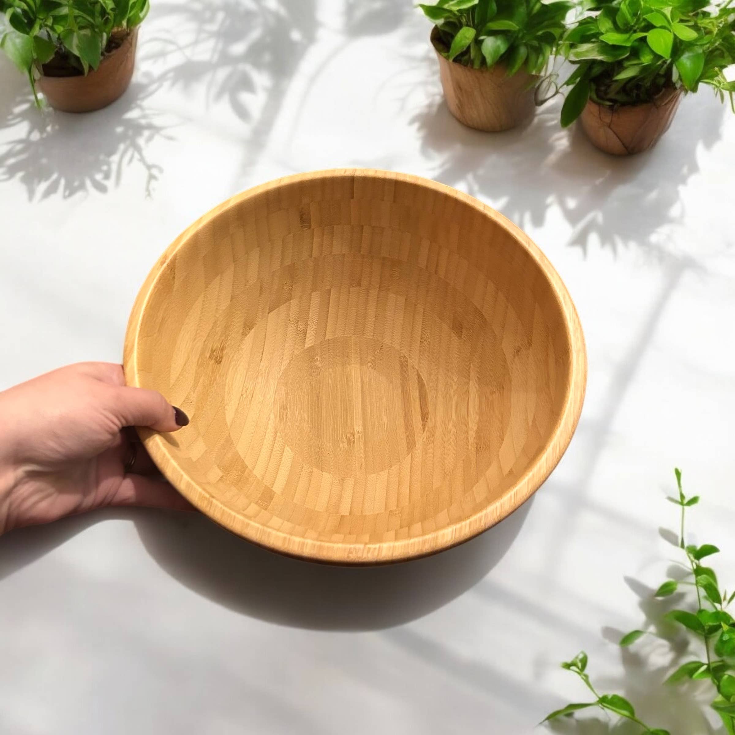 Large Bamboo Serving Bowl
