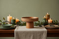 Wooden Tabletop Cottage Bloom Pedestal